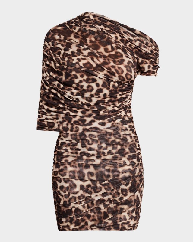Raja Draped Asymmetric Mini Dress